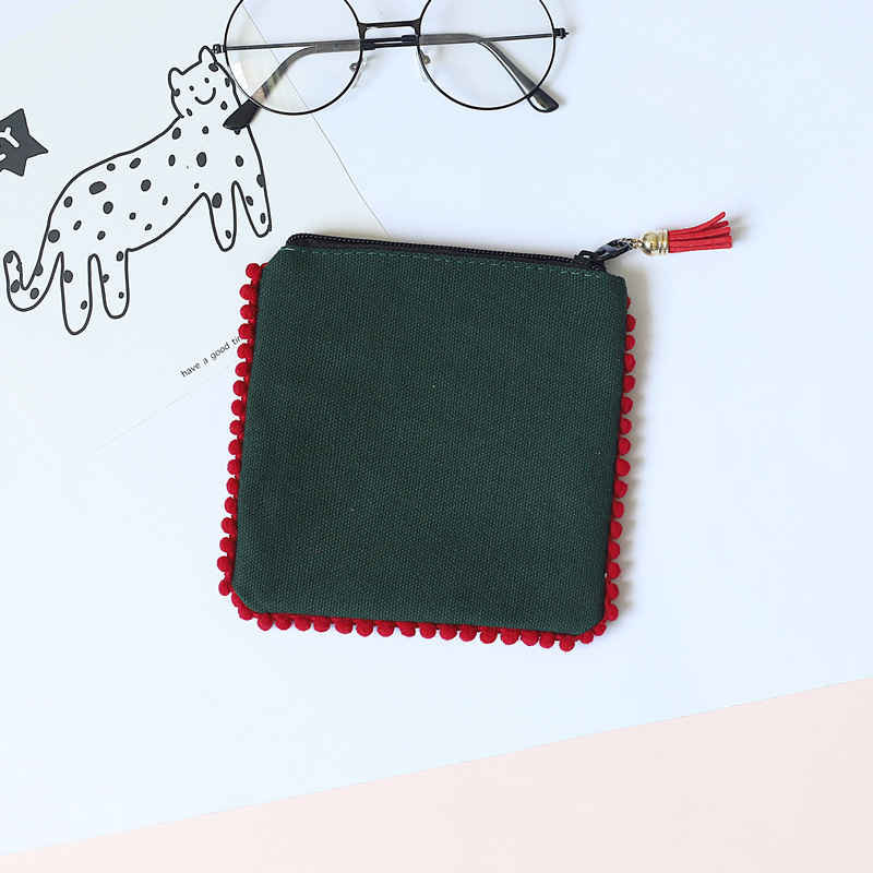 Ženski novčanik za kovanice od platna, gradski stil jednostavne elegancije, s 1 presavijanjem, podstava od velura, marka It's good