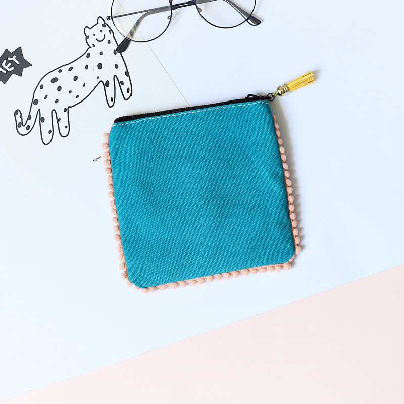 Ženski novčanik za kovanice od platna, gradski stil jednostavne elegancije, s 1 presavijanjem, podstava od velura, marka It's good