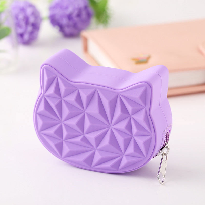 Silikonska torbica za kovance, 1 preklop, bez podstave, jednobojna, unisex