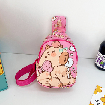 Dječja crossbody torba u korejskom stilu, životinjski uzorak, od Oxford tkanine, poliester podstava, mini, lagana, za vrtić
