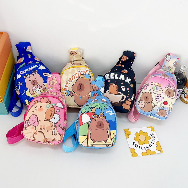 Dječja crossbody torba u korejskom stilu, životinjski uzorak, od Oxford tkanine, poliester podstava, mini, lagana, za vrtić