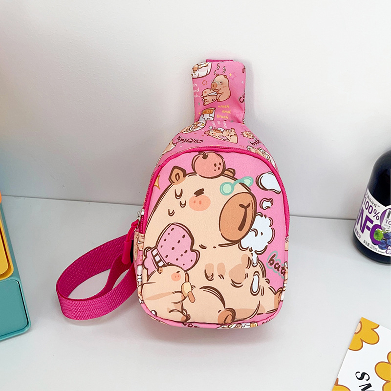 Dječja crossbody torba u korejskom stilu, životinjski uzorak, od Oxford tkanine, poliester podstava, mini, lagana, za vrtić