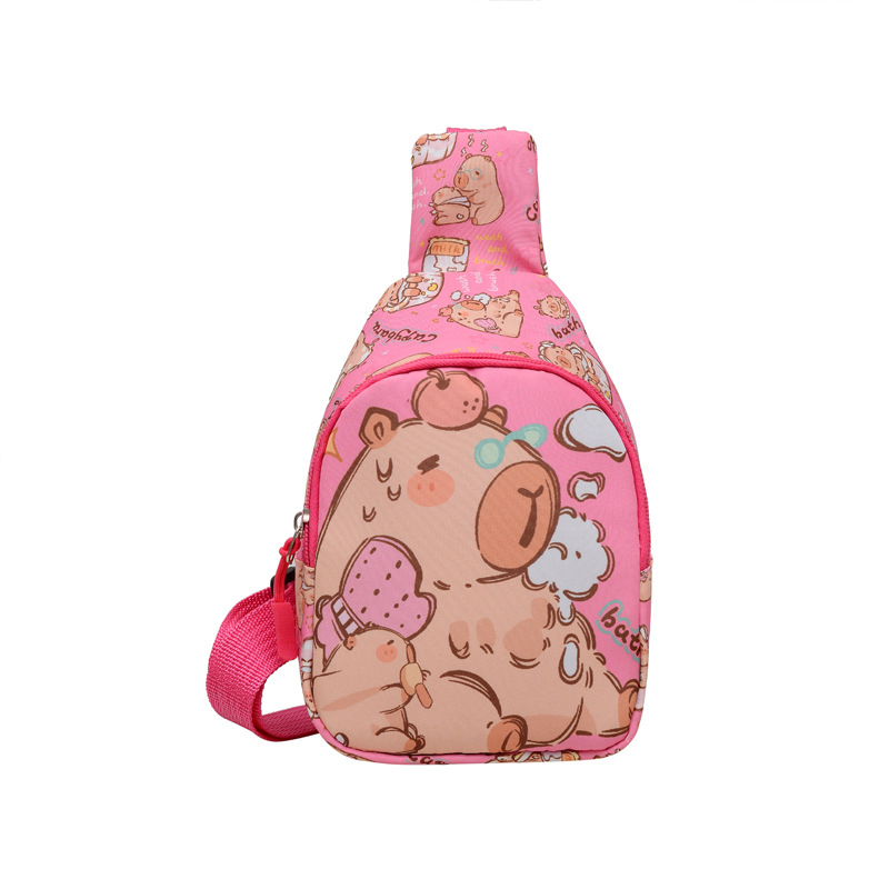 Dječja crossbody torba u korejskom stilu, životinjski uzorak, od Oxford tkanine, poliester podstava, mini, lagana, za vrtić