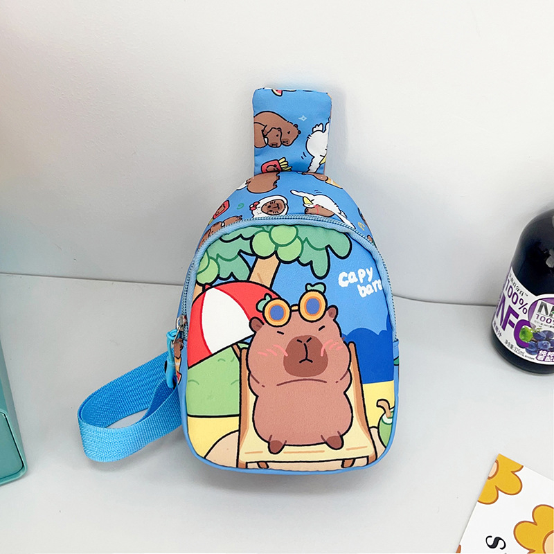 Dječja crossbody torba u korejskom stilu, životinjski uzorak, od Oxford tkanine, poliester podstava, mini, lagana, za vrtić