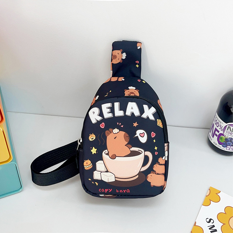 Dječja crossbody torba u korejskom stilu, životinjski uzorak, od Oxford tkanine, poliester podstava, mini, lagana, za vrtić