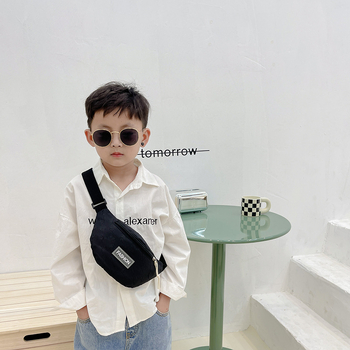 Dječja crossbody torba u korejskom stilu s checkerboard uzorkom — platno, kapacitet 1 L, zaštita od krađe, otporna na habanje