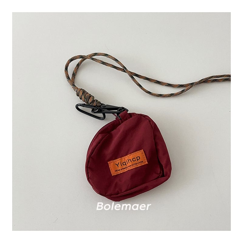 Dječja crossbody torba s personaliziranim dizajnom za ključeve i novčanik, s kaišem za vrat, za djecu predškolske dobi, moderan stil, uzorak slova