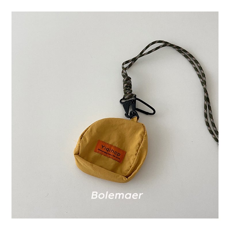 Dječja crossbody torba s personaliziranim dizajnom za ključeve i novčanik, s kaišem za vrat, za djecu predškolske dobi, moderan stil, uzorak slova
