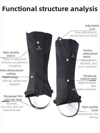 Navlake za cipele za snijeg na otvorenom — Taslan tkanina, vodootporne, prozračne, zaštita od pijeska, TPU remenice