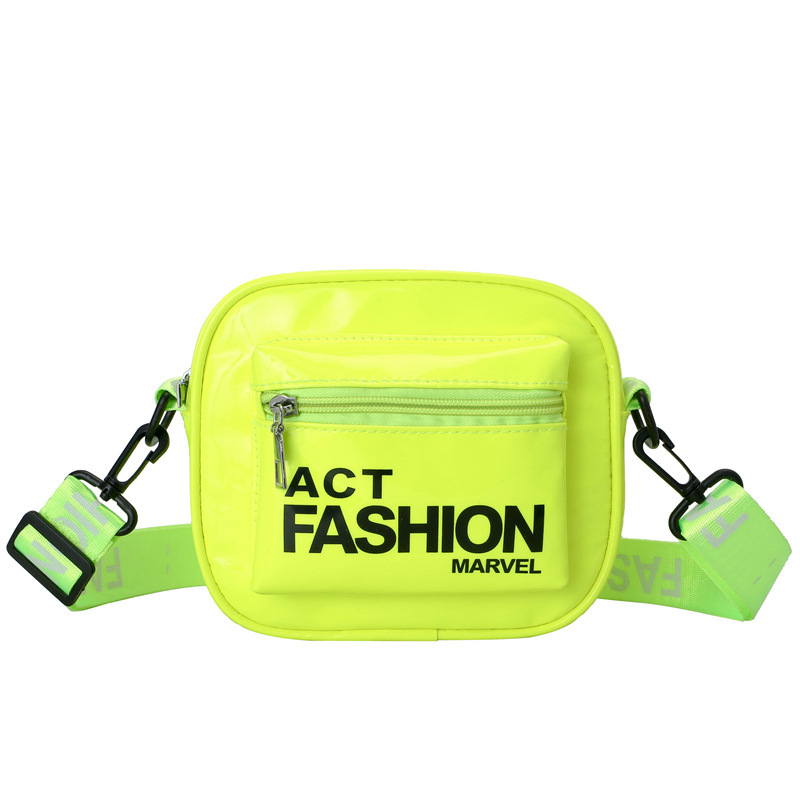 Dječja crossbody torba od PU kože u korejskom stilu, uzorak slova, široka naramenica, poliester podstava, modern dizajn