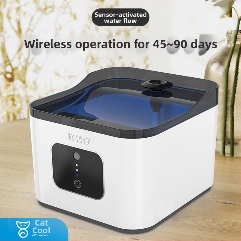 Безжичен индукционен водоразпределител за домашни любимци с дълбока филтрация и циркулираща вода, за кучета и котки, ABS материал