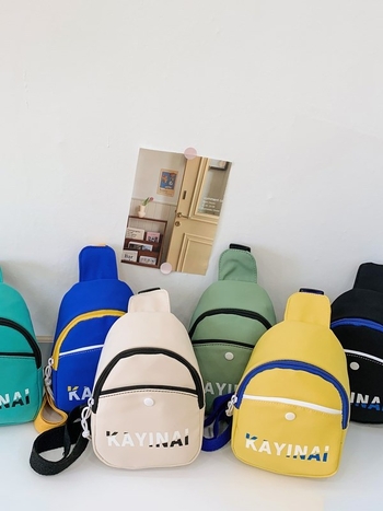 Dječja nylon torba za prsni pojas, unisex, jednobojni uzorak, podstava od poliestera, proljeće 2025