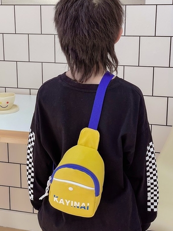 Dječja nylon torba za prsni pojas, unisex, jednobojni uzorak, podstava od poliestera, proljeće 2025