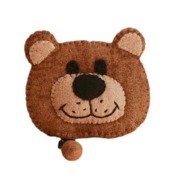 Bear Mini novčanik za novac, PU materijal, korejski stil, prostor za ruž i slušalice, kućna uporaba