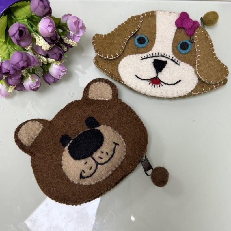 Bear Mini novčanik za novac, PU materijal, korejski stil, prostor za ruž i slušalice, kućna uporaba