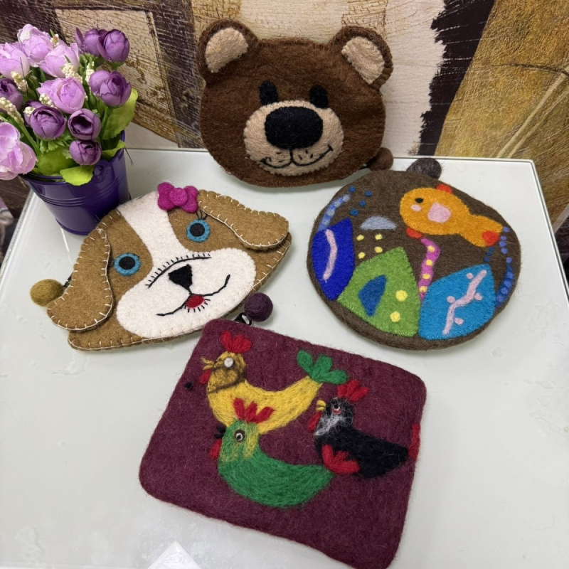 Bear Mini novčanik za novac, PU materijal, korejski stil, prostor za ruž i slušalice, kućna uporaba
