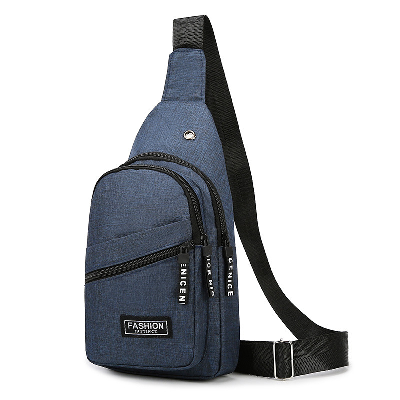 Muška torbica na prsa - gradski stil, Oxford platno, vodootporna, jednobojna podstava od poliester materijala