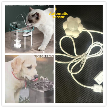 Фонтан за вода за домашни любимци XP-009, разглобяем, тих циркулационен поток с автоматично филтриране, тегло 580 г, подходящ за котки и кучета.