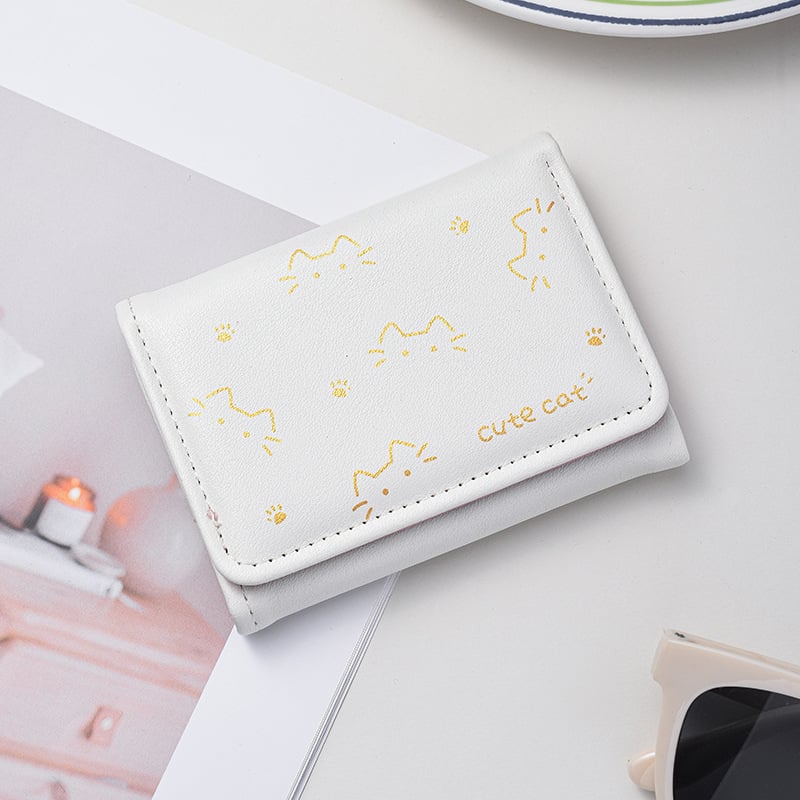 Монетник с отделения за карти — аниме принт, PU материал, свеж и сладък стил, дамски дизайн (PU материал; аниме принт; свеж и сладък стил; дамски дизайн)