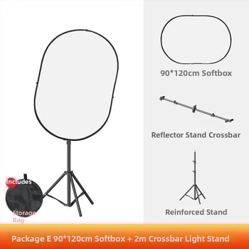 Портативен сгъваем панел за мека светлина за фотография — магнезиева сплав, дифузионен панел, студийна скоба
