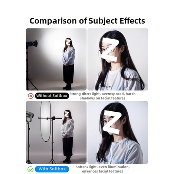 Портативен сгъваем панел за мека светлина за фотография — магнезиева сплав, дифузионен панел, студийна скоба