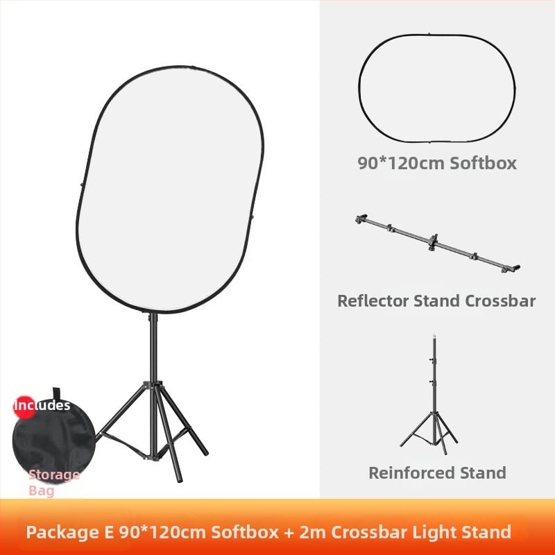Портативен сгъваем панел за мека светлина за фотография — магнезиева сплав, дифузионен панел, студийна скоба