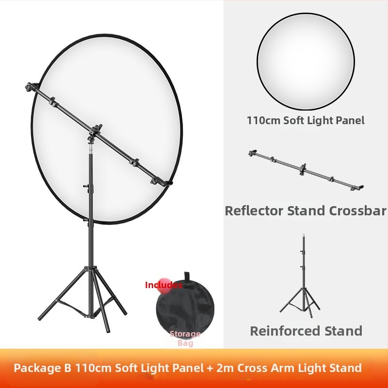Портативен сгъваем панел за мека светлина за фотография — магнезиева сплав, дифузионен панел, студийна скоба