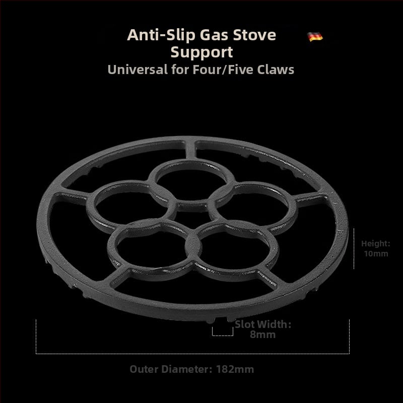 Чугунено защитно покритие за газова котлонна плоча, модел Cast iron windshield, независим монтаж, уплътнителна шайба, тегло 1 кг