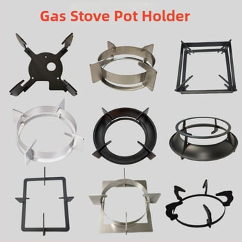 Държач за тенджери за газова печка - нехлъзгаща се поставка, аксесоар за държане на съдове, модел: Gas stove pot holder