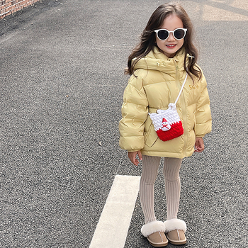 Dječja ručno pletena crossbody mini novčanik — vunena torbica s roztomilim anime uzorkom, za vrtić