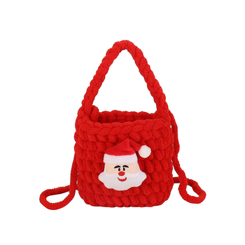Dječja ručno pletena crossbody mini novčanik — vunena torbica s roztomilim anime uzorkom, za vrtić