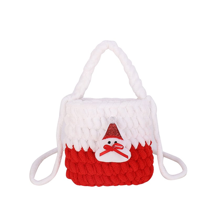 Dječja ručno pletena crossbody mini novčanik — vunena torbica s roztomilim anime uzorkom, za vrtić
