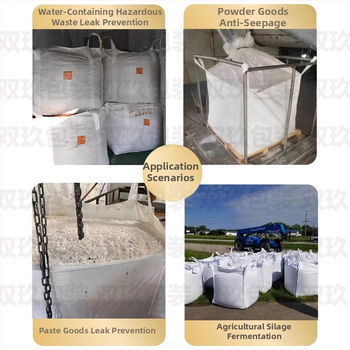 Ton bag s vnútornou fóliou, nosnosť 1000 kg, PE materiál, dvojvrstvová vodotesnosť a vlhkostná ochrana, na skladovanie cementu, tlač loga