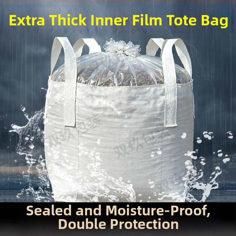 Ton bag s vnútornou fóliou, nosnosť 1000 kg, PE materiál, dvojvrstvová vodotesnosť a vlhkostná ochrana, na skladovanie cementu, tlač loga