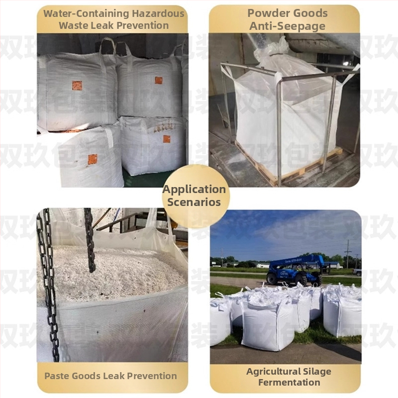 Ton bag s vnútornou fóliou, nosnosť 1000 kg, PE materiál, dvojvrstvová vodotesnosť a vlhkostná ochrana, na skladovanie cementu, tlač loga