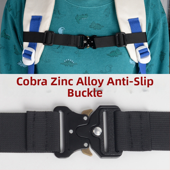 Nylonový popruh na batoh, protisklzový, hliníková spona Cobra, viacfunkčný