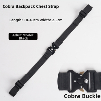 Nylonový popruh na batoh, protisklzový, hliníková spona Cobra, viacfunkčný