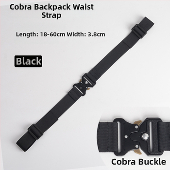 Nylonový popruh na batoh, protisklzový, hliníková spona Cobra, viacfunkčný