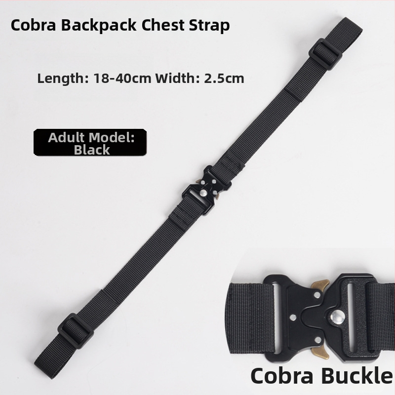 Nylonový popruh na batoh, protisklzový, hliníková spona Cobra, viacfunkčný