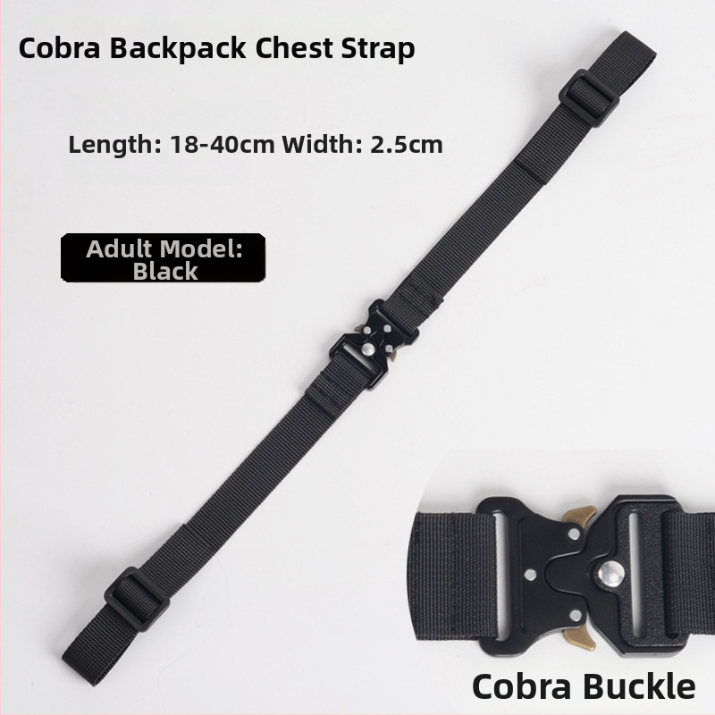 Nylonový popruh na batoh, protisklzový, hliníková spona Cobra, viacfunkčný