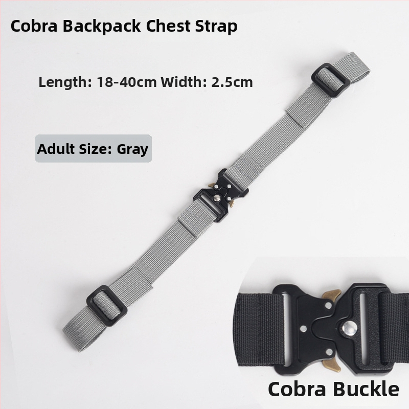 Nylonový popruh na batoh, protisklzový, hliníková spona Cobra, viacfunkčný