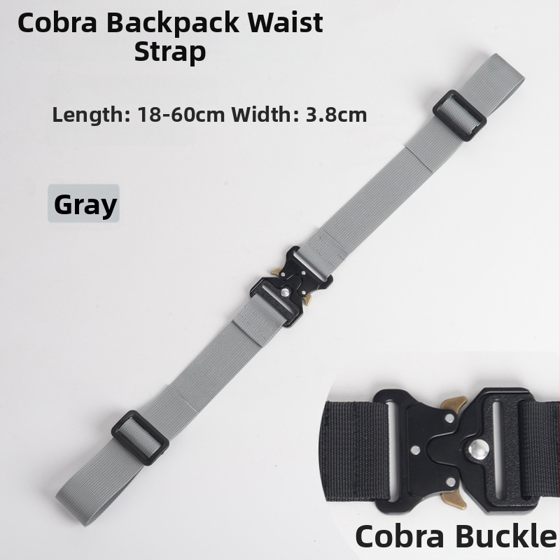 Nylonový popruh na batoh, protisklzový, hliníková spona Cobra, viacfunkčný