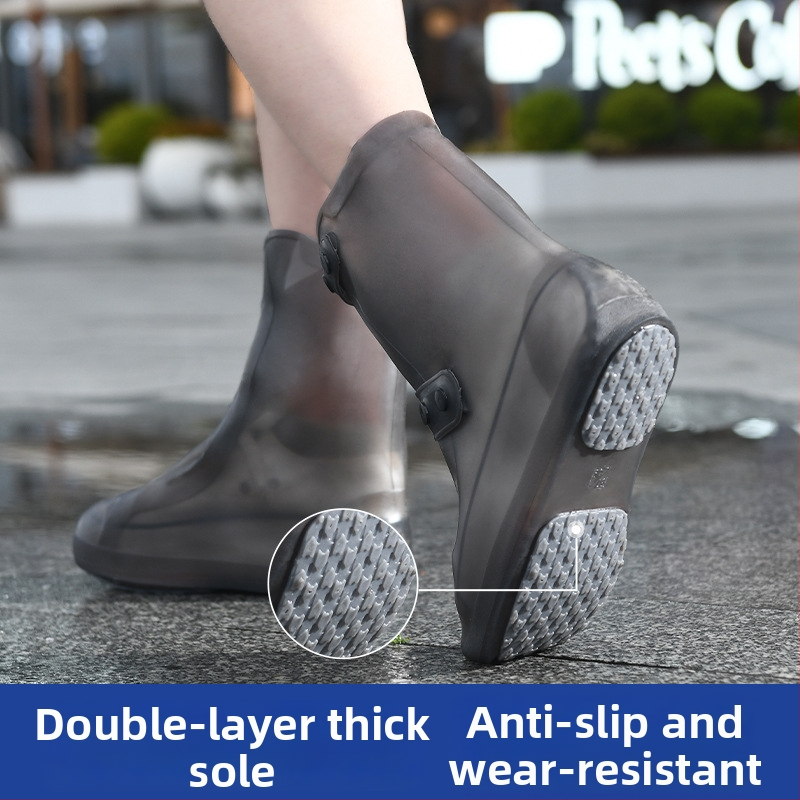 Dážďové návleky na topánky pre mužov, nepremokavé, protišmykové, PVC