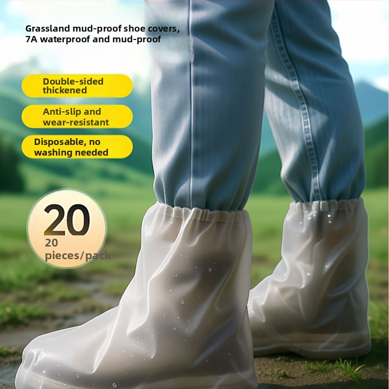 Jednorazové návleky na topánky pre turistiku a horolezectvo, protišmykové, hrubé a odolné, pôvod Yiwu, značka Friendly, materiál PE, jednoduchý štýl