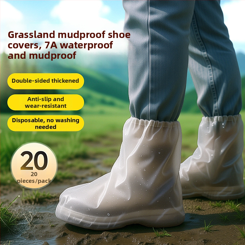 Jednorazové návleky na topánky pre turistiku a horolezectvo, protišmykové, hrubé a odolné, pôvod Yiwu, značka Friendly, materiál PE, jednoduchý štýl