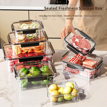 PET δοχείο για φρούτα και λαχανικά με καπάκι - φορητό, διατήρηση φρεσκάδας, στεγανοποίηση