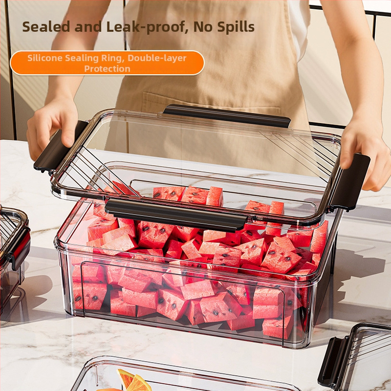 PET δοχείο για φρούτα και λαχανικά με καπάκι - φορητό, διατήρηση φρεσκάδας, στεγανοποίηση