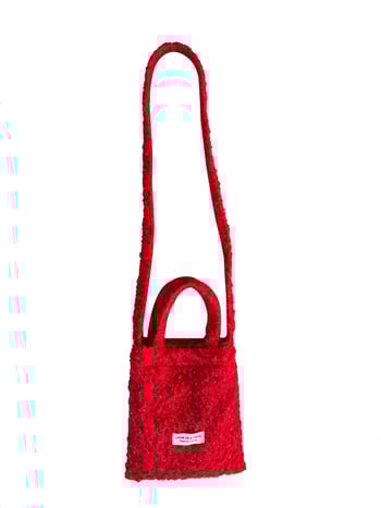 Кросбоди чанта за телефон в корейски стил, плюшена, вертикална квадратна форма, магнитно закопчаване, зима 2025