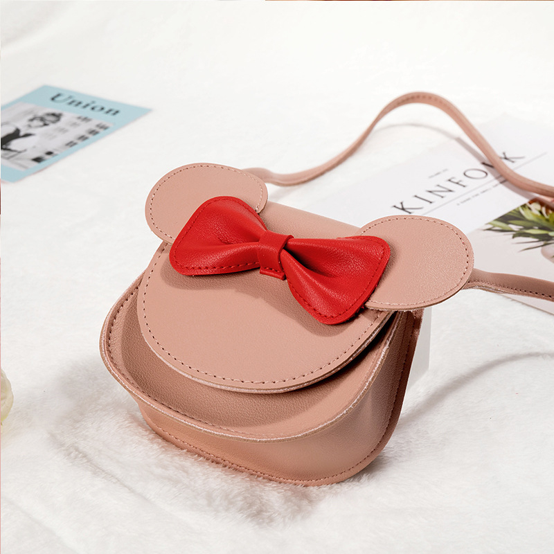 Torba crossbody za djevojčice s karikaturalnom mašnicom – PU koža, vodootporna, ultra lagana, otporna na habanje