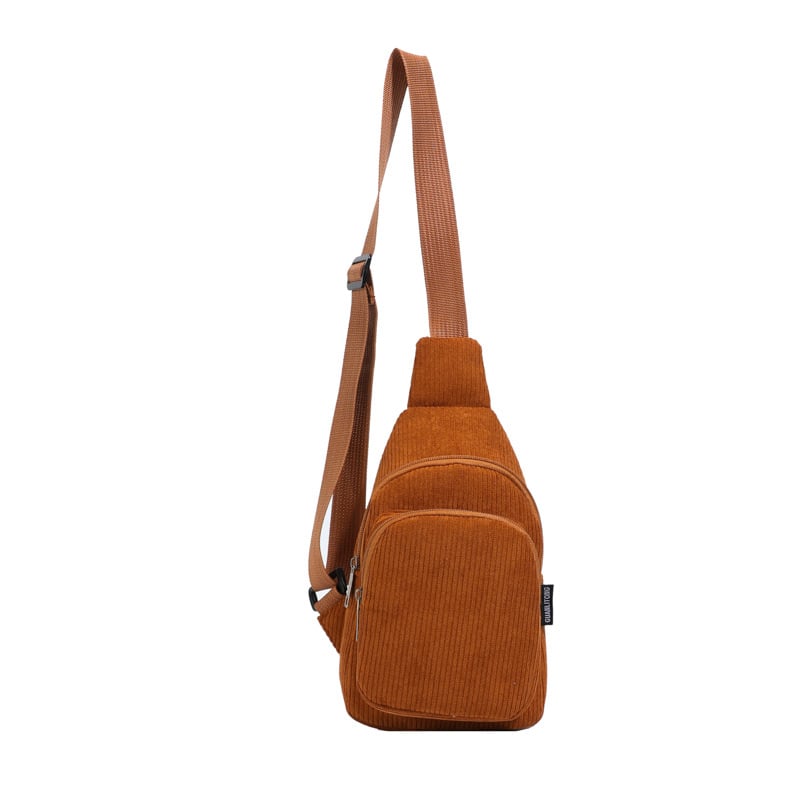 Unisex dječja chest crossbody torba od Corduroy, podstava od poliester, Leisure travel stil